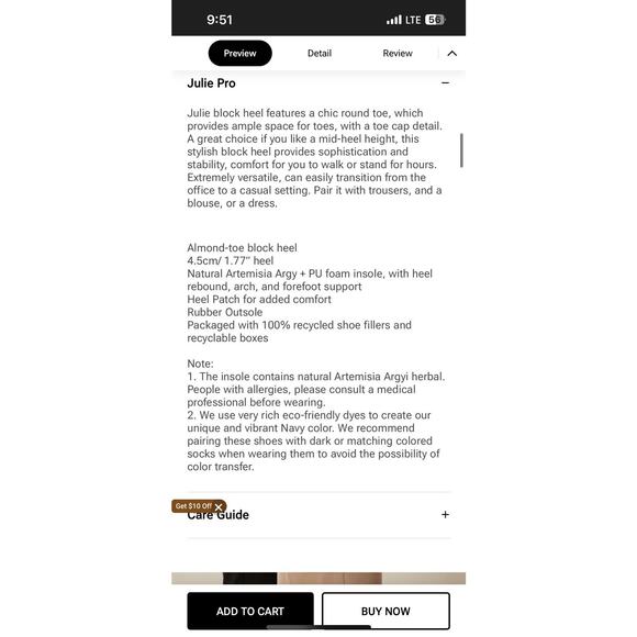 New VIVAIA Round Toe Chunky Heels Julie Pro 2.0 •40/ 9• Pumps Knit Black $189 - Picture 6 of 14